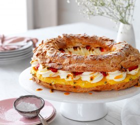 Paris Brest with Passionfruit Curd